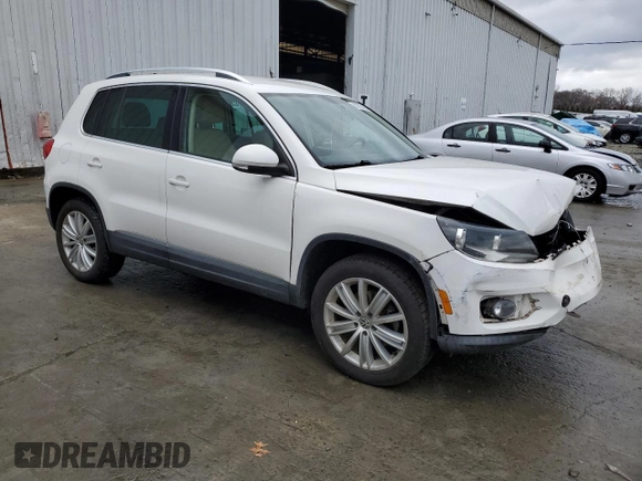 2012 Volkswagen Tiguan S with VIN WVGBV7AX5CW559037, listed as a Copart auction lot 51073435 with 56,620 mi miles and Salvage Title. Bid and sale history available at DreamBid. Image 4.