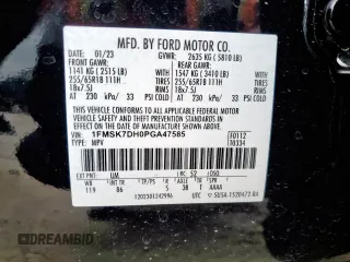 2023 Ford Explorer XLT z VIN 1FMSK7DH0PGA47585, wystawiony jako Copart lot #54660375 z przebiegiem 40 827 mil mil oraz Szkoda całkowita • Salvage title. Historia ofert i sprzedaży dostępna na DreamBid. Obrazek 13.