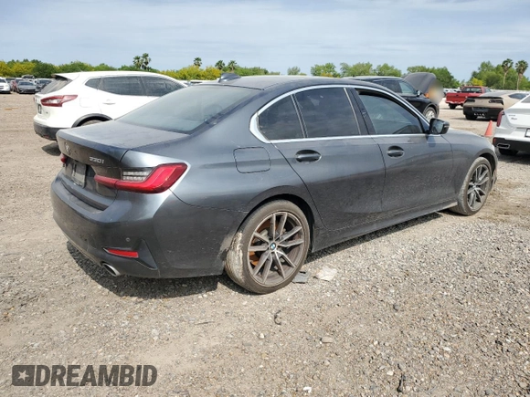 2020 BMW 3 Series 330i with VIN 3MW5R1J01L8B05802, listed as a Copart auction lot 52021825 with 86,214 mi miles and Salvage title. Bid and sale history available at DreamBid. Image 3.
