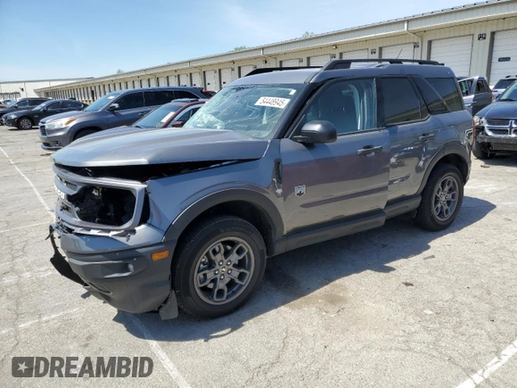 2023 Ford Bronco Sport Big Bend with VIN 3FMCR9B63PRD38183, listed as a Copart auction lot 54448945 with 36,260 mi miles and Salvage title. Bid and sale history available at DreamBid. Image 1.
