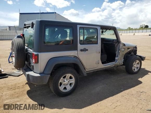 2016 Jeep Wrangler Unlimited Freedom with VIN 1C4BJWDG7GL117972, listed as a Copart auction lot 57996765 with 56,713 mi miles and Salvage title. Bid and sale history available at DreamBid. Image 3.