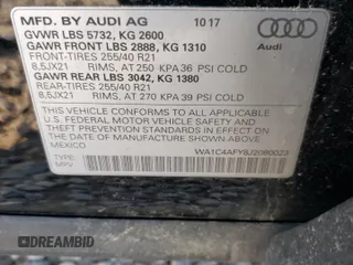 2018 Audi SQ5 Prestige with VIN WA1C4AFY8J2080023, listed as a Copart auction lot 53297203 with 46,727 mi miles. Bid and sale history available at carsss.com. Image 12.