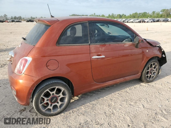 2015 FIAT 500 Sport with VIN 3C3CFFBR5FT648427, listed as a Copart auction lot 53160575 with 139,524 mi miles and Salvage Title. Bid and sale history available at carsss.com. Image 3.