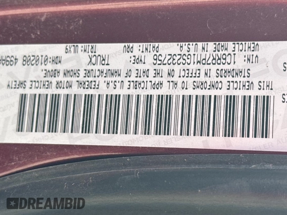 2016 Ram 1500 Limited z VIN 1C6RR7PM1GS232756, wystawiony jako Copart lot #78931134 z przebiegiem 129 335 mil mil oraz Czysty tytuł • Clean title. Historia ofert i sprzedaży dostępna na DreamBid. Obrazek 10.
