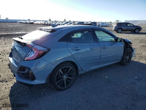 2021 Honda Civic Hatchback Sport Touring with VIN SHHFK7H95MU404885, listed as a Copart auction lot 41981245 with 51,787 mi miles and Salvage Title. Bid and sale history available at carsss.com. Image 3.