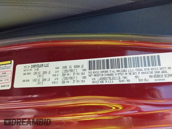 2008 Jeep Wrangler Unlimited Rubicon с VIN 1J4GA69178L631116, выставлен на аукционе IAAI как лот 42535124 с пробегом 151 551 миль миль и . История ставок и продаж доступна на DreamBid. Изображение 9.