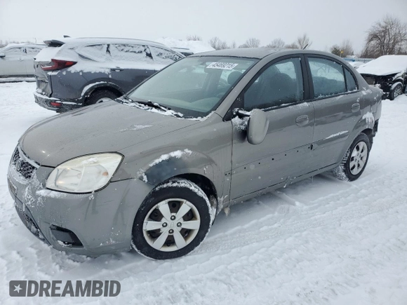 2010 Kia Rio with VIN KNADH4B33A6617736, listed as a Copart auction lot 45469215 with 233,539 mi miles and Clean Title. Bid and sale history available at DreamBid. Image 1.