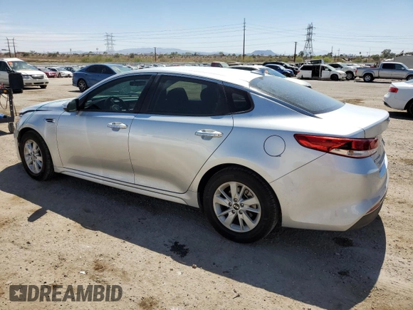 2018 Kia Optima LX with VIN 5XXGT4L31JG180298, listed as a Copart auction lot 58412615 with 105,802 mi miles and Salvage title. Bid and sale history available at DreamBid. Image 2.