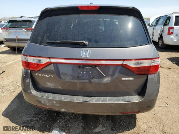2013 Honda Odyssey Touring with VIN 5FNRL5H98DB078614, listed as a Copart auction lot 80188214 with 166,219 mi miles and Salvage Title. Bid and sale history available at carsss.com. Image 6.