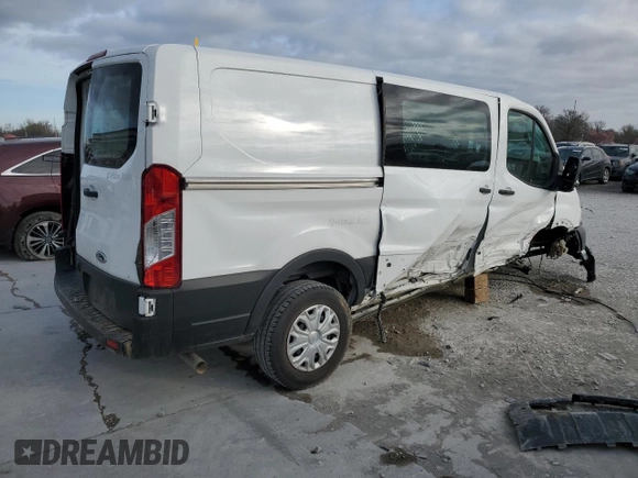 2024 Ford Transit Cargo with VIN 1FTBR1Y82RKA69031, listed as a Copart auction lot 49503815 with Not Provided miles and Salvage Title. Bid and sale history available at DreamBid. Image 3.
