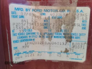 1988 Ford Bronco с VIN 1FMCU12T0JUD60132, выставлен на аукционе Copart как лот 81643864 с пробегом 9 594 миль миль и Чистый • Clean title. История ставок и продаж доступна на DreamBid. Изображение 13.