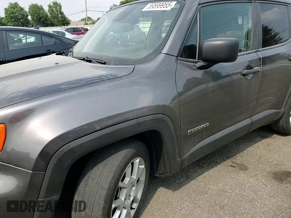 2021 Jeep Renegade Sport with VIN ZACNJCAB9MPM63630, listed as a Copart auction lot 59599955 with 73,014 mi miles and Salvage title. Bid and sale history available at DreamBid. Image 14.
