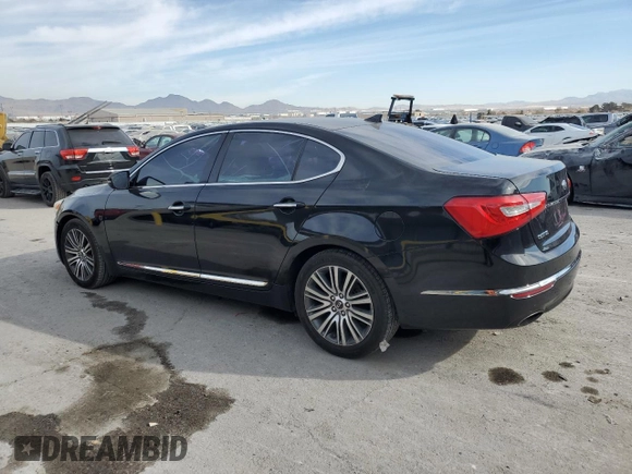 2014 Kia Cadenza Premium with VIN KNALN4D74E5130836, listed as a Copart auction lot 43482775 with 123,885 mi miles and Salvage Title. Bid and sale history available at carsss.com. Image 2.