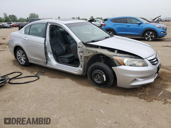 2011 Honda Accord EX-L with VIN 1HGCP3F86BA009033, listed as a Copart auction lot 59231125 with 147,874 mi miles and Salvage title. Bid and sale history available at DreamBid. Image 4.