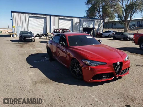 2019 Alfa Romeo Giulia Ti Sport with VIN ZARFAMBN0K7606082, listed as a Copart auction lot 74362754 with 0 mi miles and Salvage Title. Bid and sale history available at carsss.com. Image 11.
