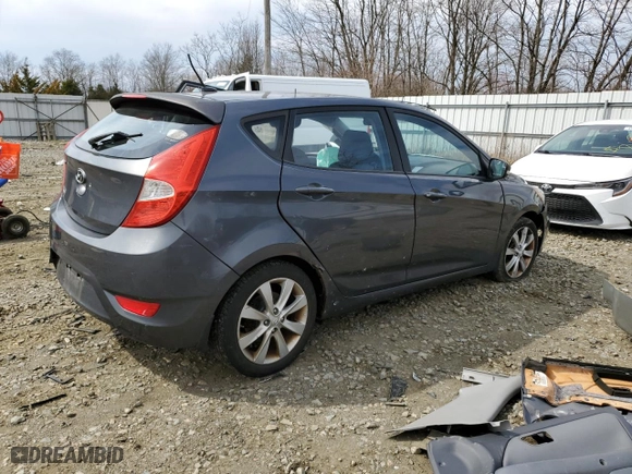 2013 Hyundai Accent SE with VIN KMHCU5AE7DU074888, listed as a Copart auction lot 50087305 with 166,406 mi miles and Salvage Title. Bid and sale history available at carsss.com. Image 3.