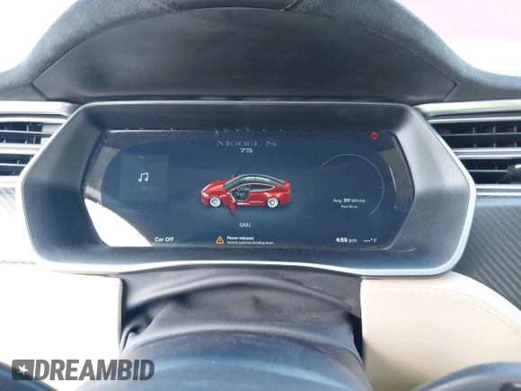 2017 Tesla Model S 60 with VIN 5YJSA1E14HF199130, listed as a IAAI auction lot 42544333 with 72,858 mi miles and . Bid and sale history available at DreamBid. Image 7.