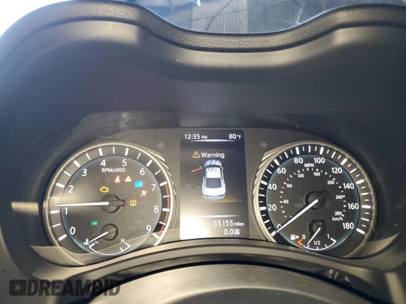 2020 Infiniti Q60 Luxe with VIN JN1EV7EK3LM340253, listed as a Copart auction lot 54211774 with 55,155 mi miles and Salvage Title. Bid and sale history available at carsss.com. Image 9.