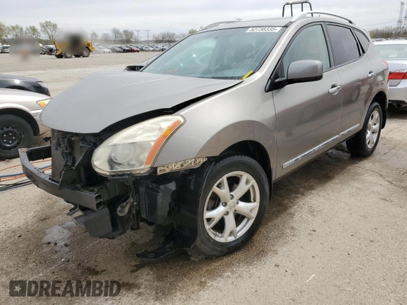 2011 Nissan Rogue SV with VIN JN8AS5MT0BW163610, listed as a Copart auction lot 52738335 with 148,729 mi miles and Salvage Title. Bid and sale history available at carsss.com. Image 1.