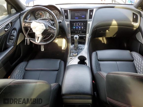 2019 Infiniti Q50 RED SPORT 400 with VIN JN1FV7AP1KM780024, listed as a Copart auction lot 86755684 with 96,108 mi miles and Salvage Title. Bid and sale history available at carsss.com. Image 8.