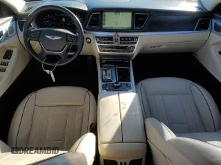 2018 Genesis G80 3.8L with VIN KMHGN4JE7JU249418, listed as a Copart auction lot 76242584 with 86,971 mi miles and Salvage Title. Bid and sale history available at carsss.com. Image 8.