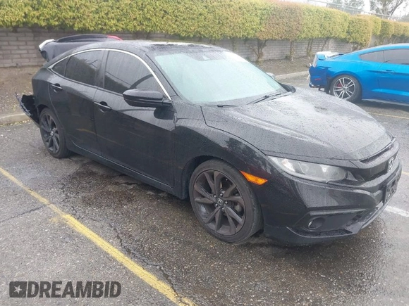 2020 Honda Civic Sedan Sport with VIN 19XFC2F85LE211765, listed as a IAAI auction lot 41765233 with 77,751 mi miles. Bid and sale history available at carsss.com. Image 1.