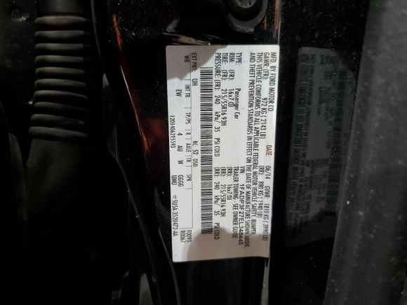 2014 Ford Focus SE with VIN 1FADP3F27EL348445, listed as a Copart auction lot 44820125 with 115,575 mi miles and Salvage Title. Bid and sale history available at carsss.com. Image 13.