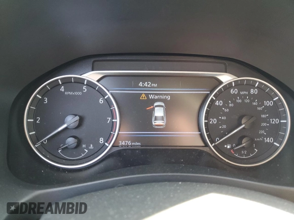 2025 Nissan Altima SV with VIN 1N4BL4DV7SN362397, listed as a Copart auction lot 53631075 with 3,476 mi miles and Salvage Title. Bid and sale history available at DreamBid. Image 9.