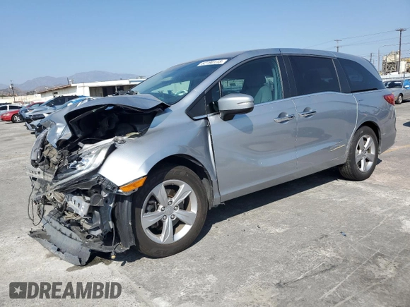 2019 Honda Odyssey EX with VIN 5FNRL6H5XKB110737, listed as a Copart auction lot 62190115 with 82,539 mi miles and Salvage title. Bid and sale history available at DreamBid. Image 1.