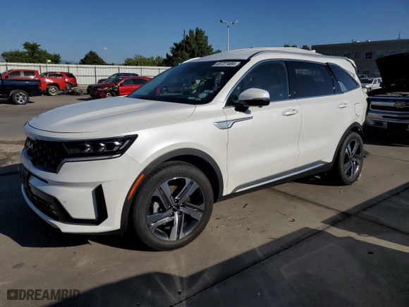 2023 Kia Sorento Hybrid SX Prestige with VIN KNDRKDLG9P5188886, listed as a Copart auction lot 69727404 with 0 mi miles and Salvage Title. Bid and sale history available at carsss.com. Image 1.