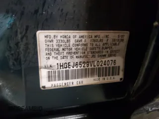 1997 Honda Civic DX with VIN 1HGEJ6529VL024076, listed as a Copart auction lot 74904484 with 203,570 mi miles and Salvage Title. Bid and sale history available at carsss.com. Image 12.
