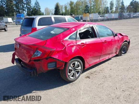 2016 Honda Civic Sedan LX with VIN 2HGFC2F56GH530741, listed as a IAAI auction lot 42057643 with 108,518 mi miles. Bid and sale history available at carsss.com. Image 4.