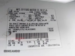 2004 Ford Expedition Eddie Bauer z VIN 1FMFU17L14LA32802, wystawiony jako IAAI lot #42409552 z przebiegiem 243 614 mil mil oraz . Historia ofert i sprzedaży dostępna na DreamBid. Obrazek 9.