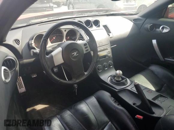 2005 Nissan 350Z Touring with VIN JN1AZ36A45M758356, listed as a Copart auction lot 54185795 with 83,134 mi miles and Salvage Title. Bid and sale history available at carsss.com. Image 8.