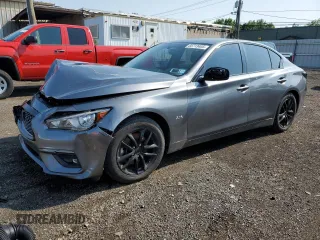 2019 Infiniti Q50 Luxe with VIN JN1EV7AR7KM557600, listed as a Copart auction lot 65713405 with 48,542 mi miles and Salvage title. Bid and sale history available at DreamBid. Image 1.
