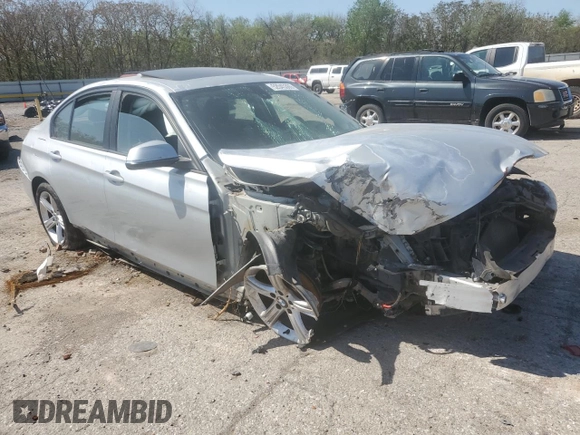 2014 BMW 3 Series 320i xDrive with VIN WBA3C3G58ENS70849, listed as a Copart auction lot 52045365 with 0 mi miles and Salvage Title. Bid and sale history available at carsss.com. Image 4.