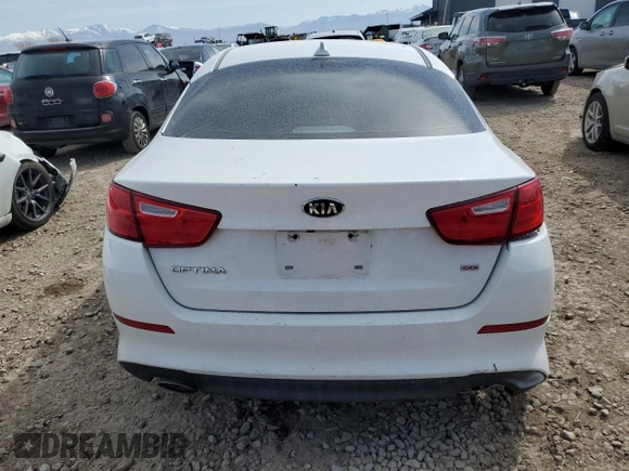 2015 Kia Optima LX with VIN 5XXGM4A74FG354536, listed as a Copart auction lot 52015025 with 26,191 mi miles and Salvage Title. Bid and sale history available at carsss.com. Image 6.