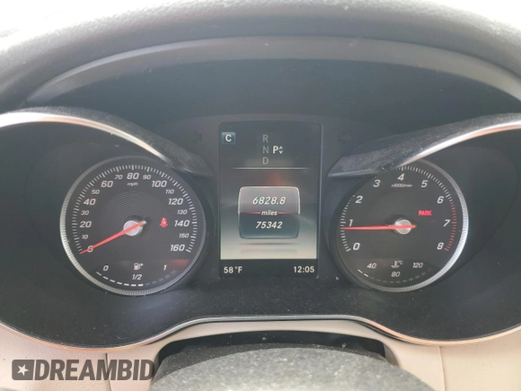 2016 Mercedes-Benz C 300 Luxury with VIN 55SWF4KB2GU170367, listed as a Copart auction lot 53978375 with 75,342 mi miles and Salvage title. Bid and sale history available at DreamBid. Image 9.