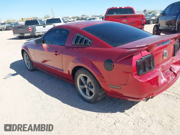 2006 Ford Mustang GT Deluxe with VIN 1ZVHT82H765174507, listed as a IAAI auction lot 42100280 with 107,393 mi miles. Bid and sale history available at carsss.com. Image 3.