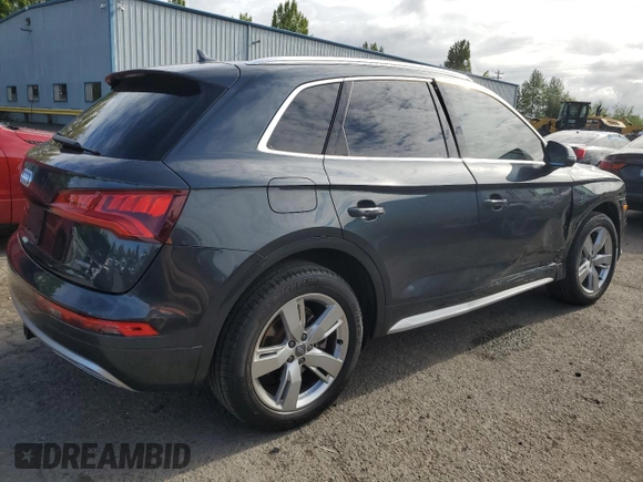 2019 Audi Q5 Premium with VIN WA1ANAFY4K2091932, listed as a Copart auction lot 57597415 with 66,430 mi miles and Salvage title. Bid and sale history available at DreamBid. Image 3.