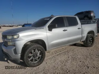 2020 Chevrolet Silverado 1500 Custom with VIN 3GCPWBEK2LG210070, listed as a Copart auction lot 46244825 with 48,748 mi miles and Clean Title. Bid and sale history available at carsss.com. Image 1.