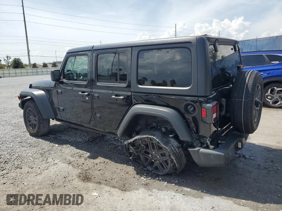 2024 Jeep Wrangler Sport S with VIN 1C4PJXDN2RW153564, listed as a Copart auction lot 58800705 with 19,633 mi miles and Salvage title. Bid and sale history available at DreamBid. Image 2.