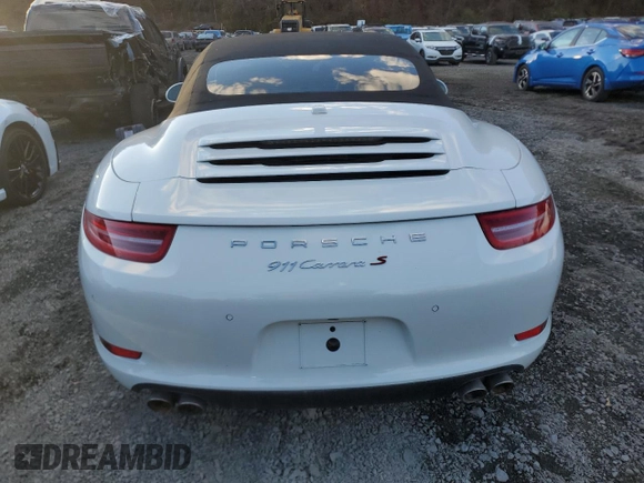 2015 Porsche 911 Carrera S with VIN WP0CB2A91FS155329, listed as a Copart auction lot 80475144 with 0 mi miles and Salvage Title. Bid and sale history available at carsss.com. Image 6.