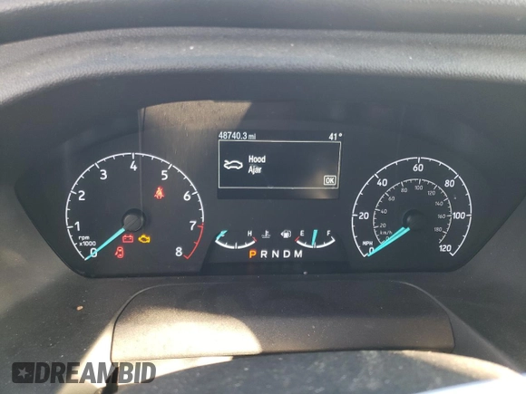 2023 Ford Transit Cargo with VIN 1FTBR1C88PKA57115, listed as a Copart auction lot 52321375 with 48,740 mi miles and Salvage Title. Bid and sale history available at DreamBid. Image 9.