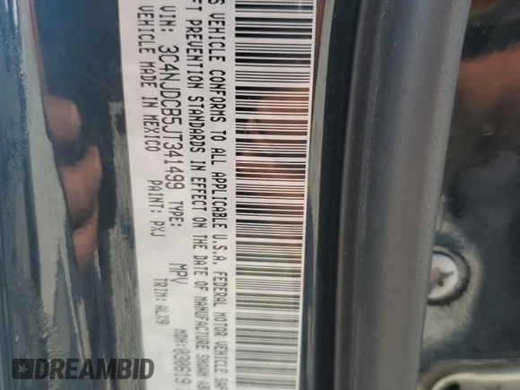 2018 Jeep Compass Limited z VIN 3C4NJDCB5JT341499, wystawiony jako Copart lot #59338715 z przebiegiem 131 149 mil mil oraz Szkoda całkowita • Salvage title. Historia ofert i sprzedaży dostępna na DreamBid. Obrazek 13.