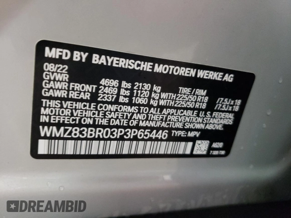 2023 MINI Countryman Cooper S with VIN WMZ83BR03P3P65446, listed as a Copart auction lot 81651134 with 30,728 mi miles and Salvage title. Bid and sale history available at DreamBid. Image 13.