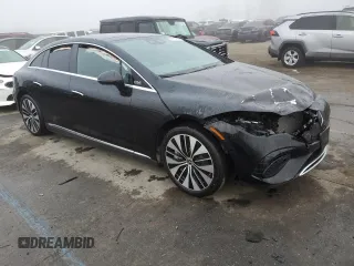 2023 Mercedes-Benz EQE with VIN W1KEG2BB8PF014575, listed as a Copart auction lot 54380985 with 15,189 mi miles and Salvage Title. Bid and sale history available at carsss.com. Image 4.