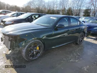 2021 Alfa Romeo Giulia Ti with VIN ZARFANBN2M7645829, listed as a Copart auction lot 45524315 with 58,368 mi miles and Salvage Title. Bid and sale history available at carsss.com. Image 1.