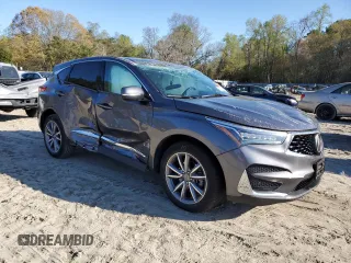 2019 Acura RDX Technology with VIN 5J8TC1H56KL005233, listed as a Copart auction lot 53622235 with 51,702 mi miles and Salvage title. Bid and sale history available at DreamBid. Image 4.