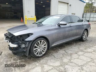 2015 Hyundai Genesis 5.0L with VIN KMHGN4JF6FU072263, listed as a Copart auction lot 47129715 with 35,470 mi miles and Salvage Title. Bid and sale history available at carsss.com. Image 1.